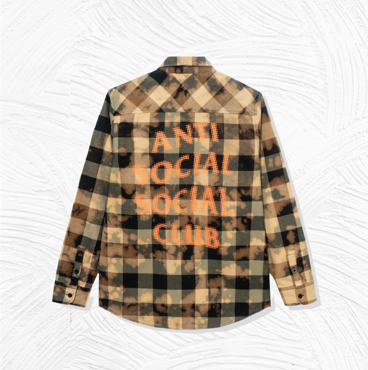 Anti Social Social Club Dialtone Olive Tie Dye Flannel