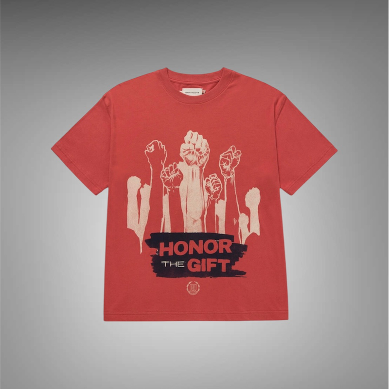 HONOR THE GIFT DIGNITY SS TEE RED