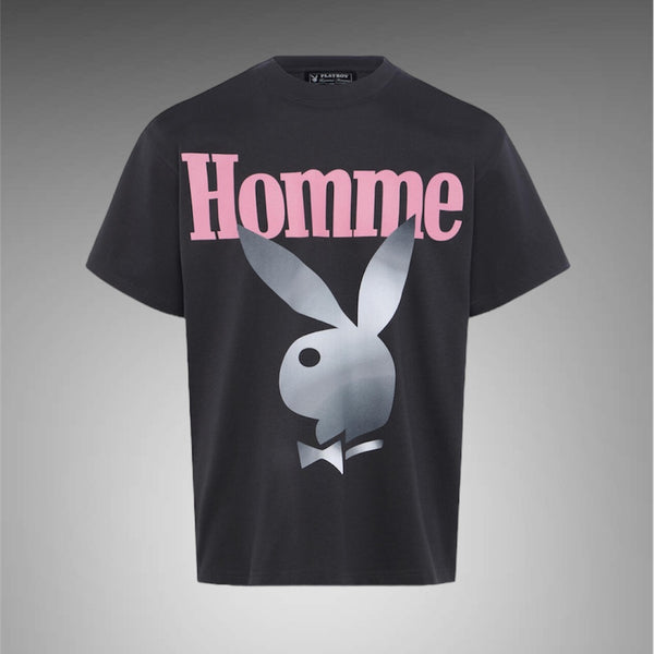 Homme Femme Twisted Bunny Tee Black