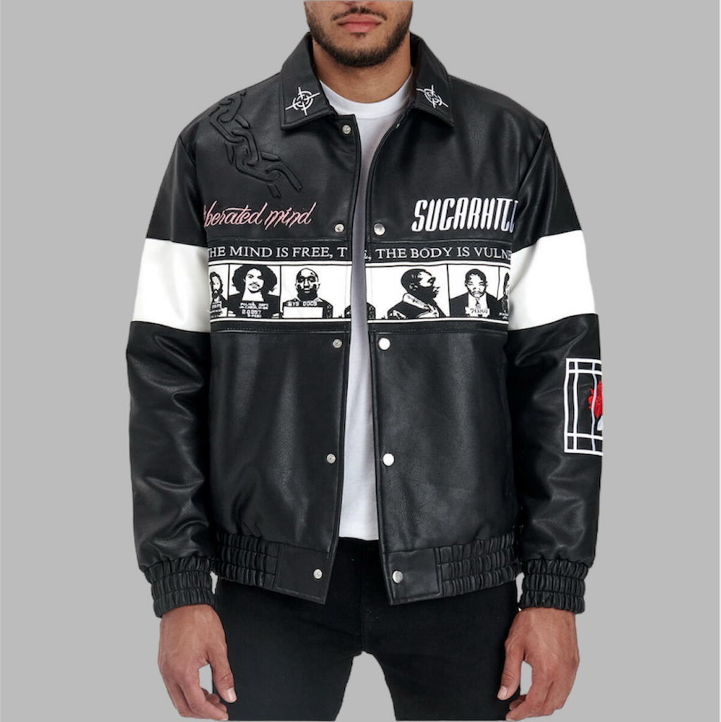 Sugarhill Liberation Leather Jacket Black White – Relapse Clothing Stores