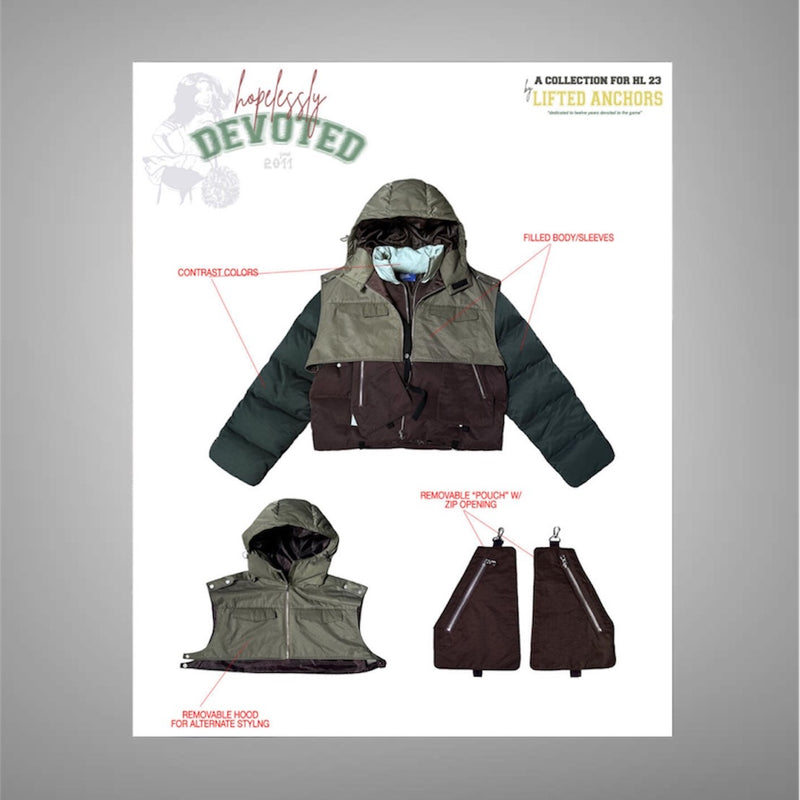 Lifted anchors Daphne Layered utility puffer Forrest