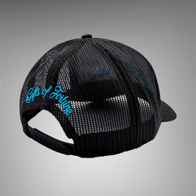Gifts Of Fortune Pursuit & Seduction Trucker Hat Black