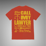 Market 24 HR Lawyer Service Pocket Tee Orange