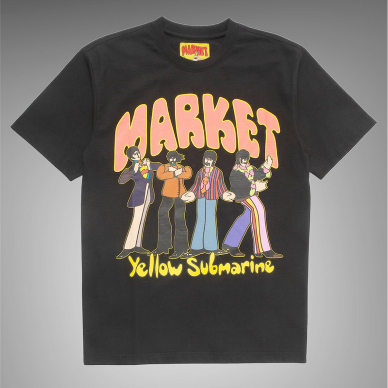 Market Yellow Submarine Pose T-Shirt Black
