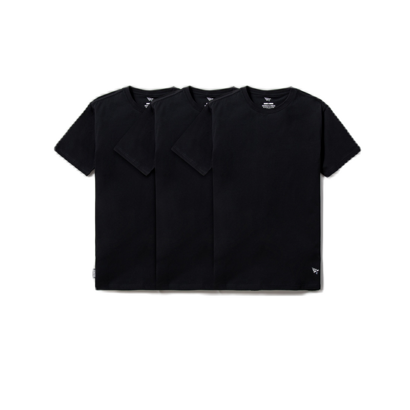 Paper Planes Essential 3 Pack Tee Black